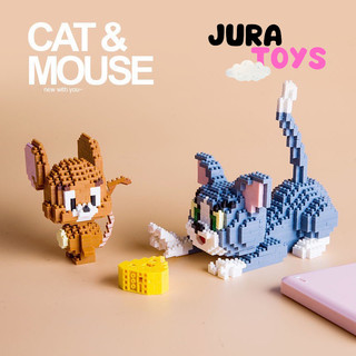 Mô hình lắp ráp 3D Tom and Jerry, Đồ chơi lắp ráp nhận vật hoạt hình cho bé, Mô hình decor Tom and Jerry
