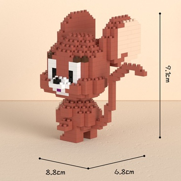 Mô hình lắp ráp 3D Tom and Jerry, Đồ chơi lắp ráp nhận vật hoạt hình cho bé, Mô hình decor Tom and Jerry