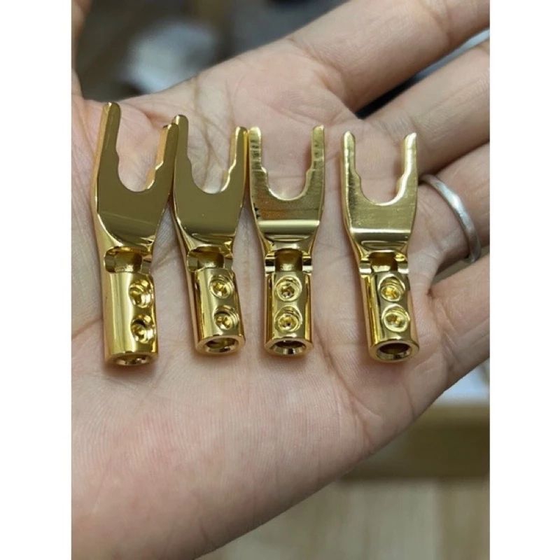 1 chiếc Jack càng cua chữ Y gài loa , amply mạ vàng / mạ Rhodium cao cấp