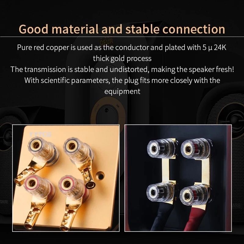 1 chiếc Jack càng cua chữ Y gài loa , amply mạ vàng / mạ Rhodium cao cấp