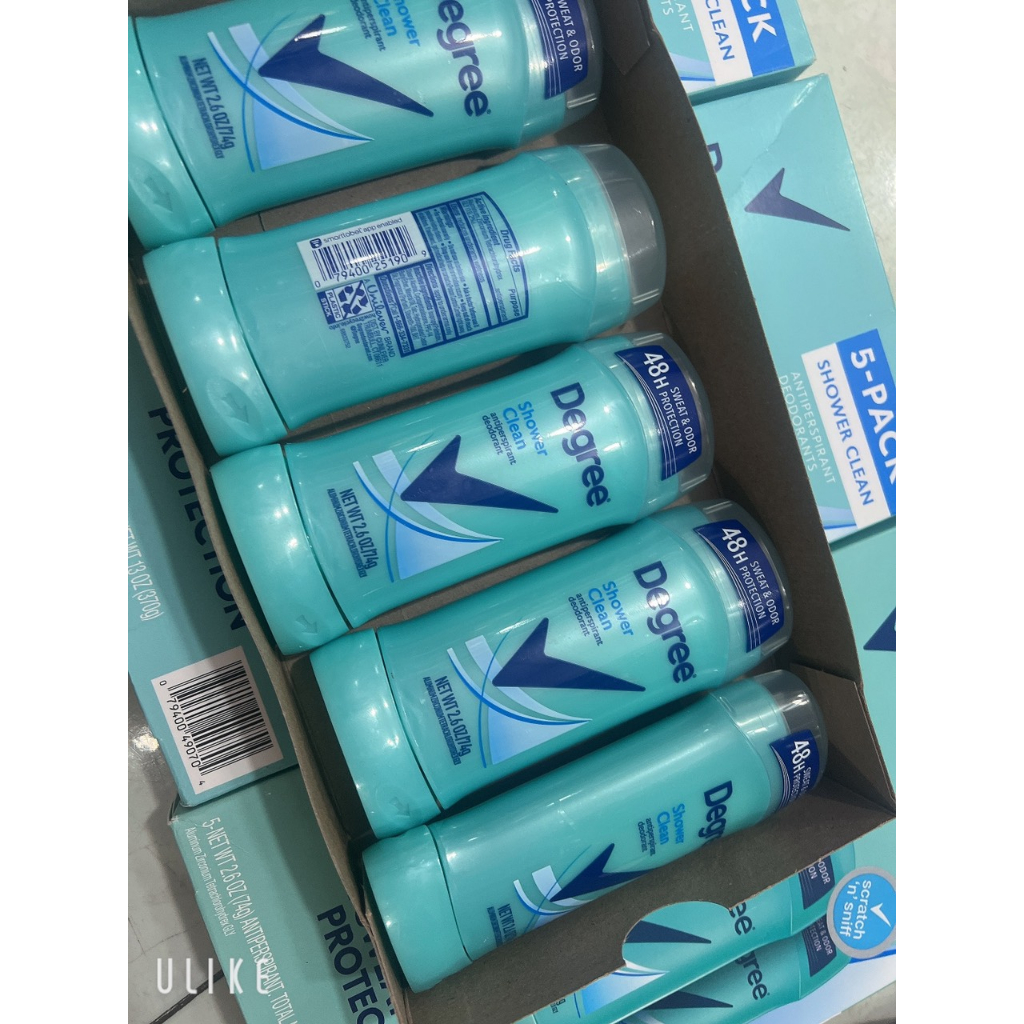 Lăn sáp khử mùi nữ Degree Women 74g Shower Clean | Sheer Powder | Pure Rain | Fresh - Mỹ