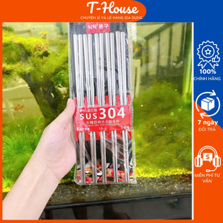 Bộ 5 đôi đũa inox hàn quốc , đũa inox 304 hàn quốc chống trượt