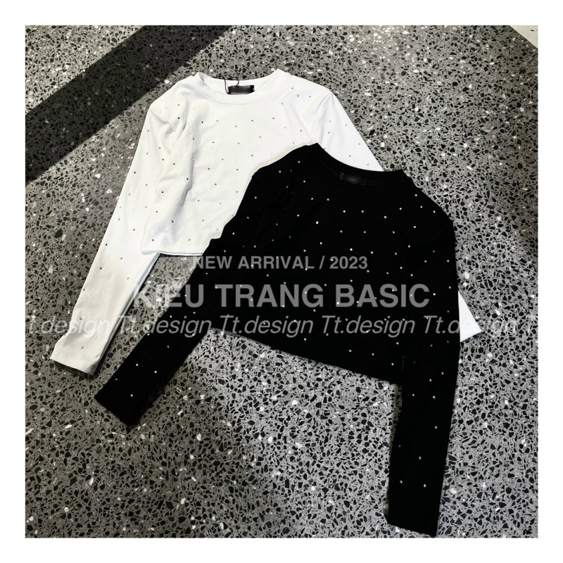 Áo thun đá dài tay dáng croptop chuẩn Kiều Trang