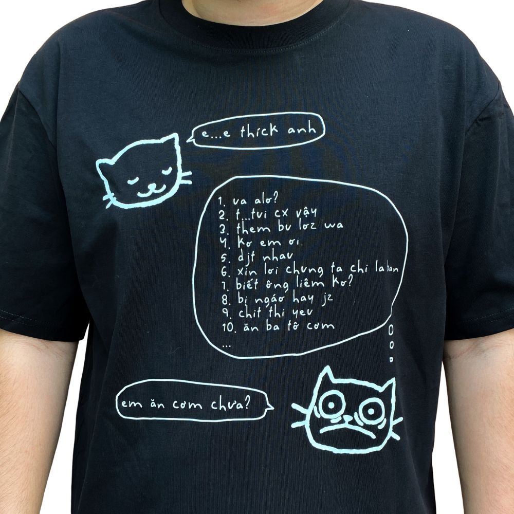 Áo thun oversize local brand Mèo cute vớ vẩn | Áo Vớ Vẩn | Cotton 230gsm