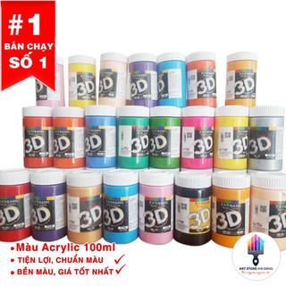 MÀU vẽ tranh ACRYLIC 3D LỌ 300ML.lên màu đẹp chuẩn, không bị mốc