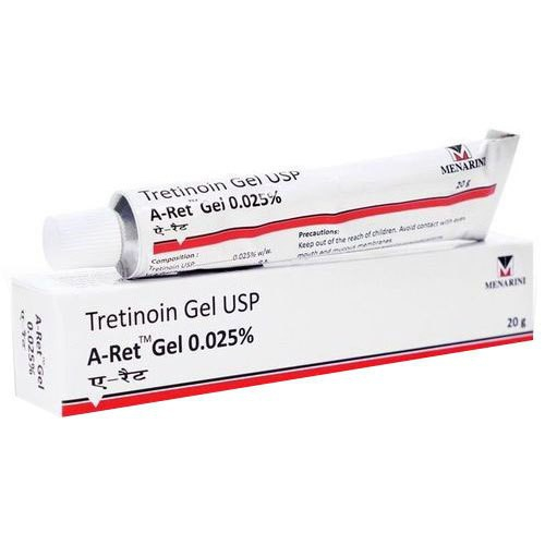 Tretinoin Aret gel 0.1 0.05  0.025 20g tretinol A ret giảm mụn, chống lão hóa tre Ấn Độ chính hãng