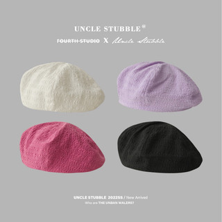 Mũ nồi, mũ beret vải nổi nhẹ mềm mại mùa thu Vintage cho nữ 2023