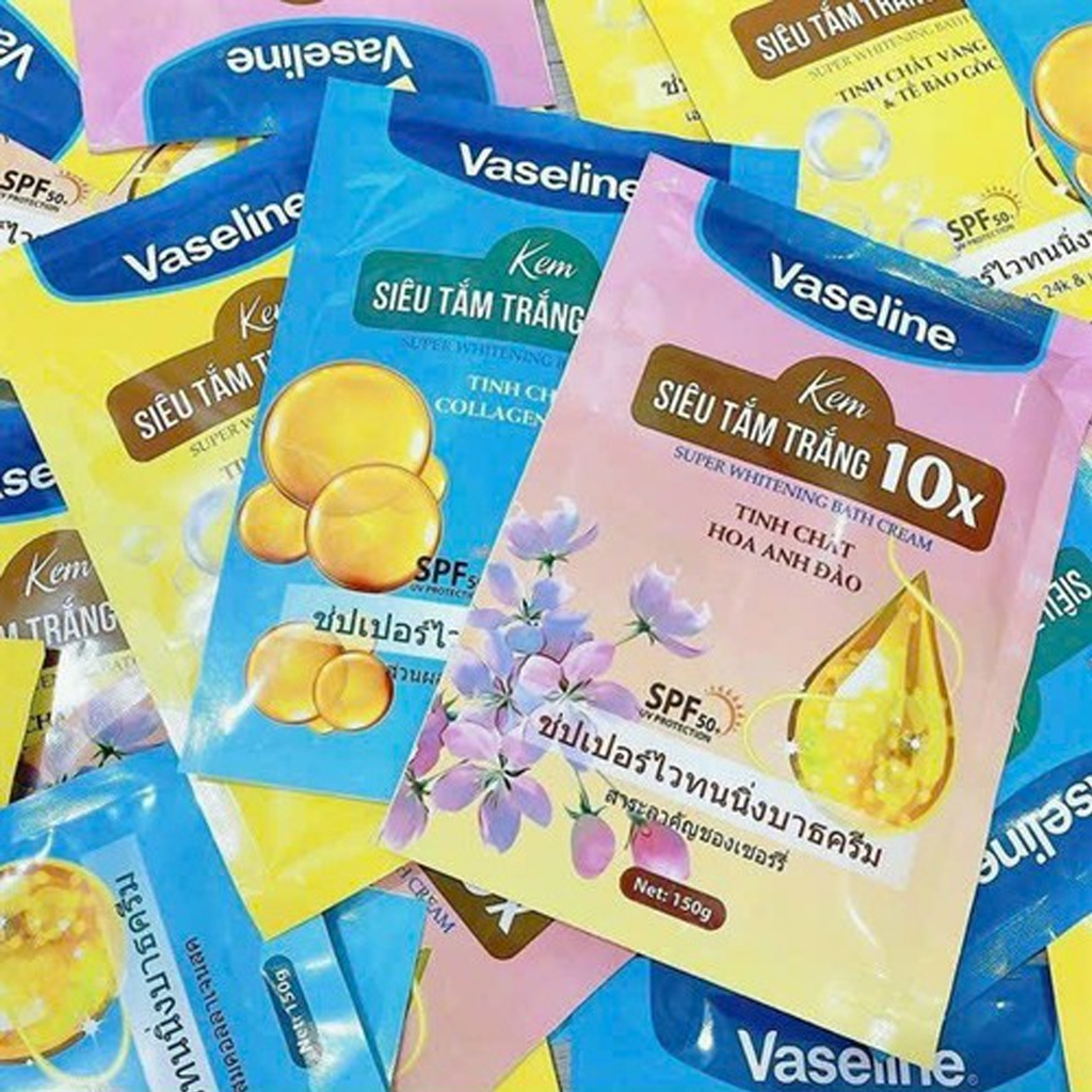 Gói tắm trắng Vaseline X10