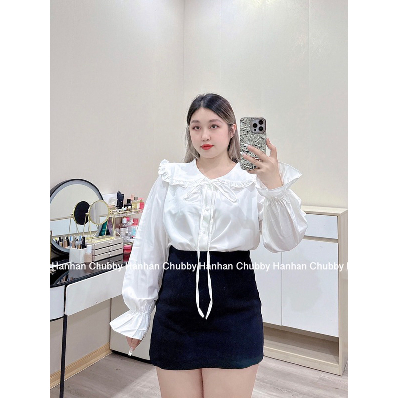 Áo Sơ Mi Cổ Bèo Dài Tay Buộc Dây Phong Cách Baby Hottrend 2022 #110