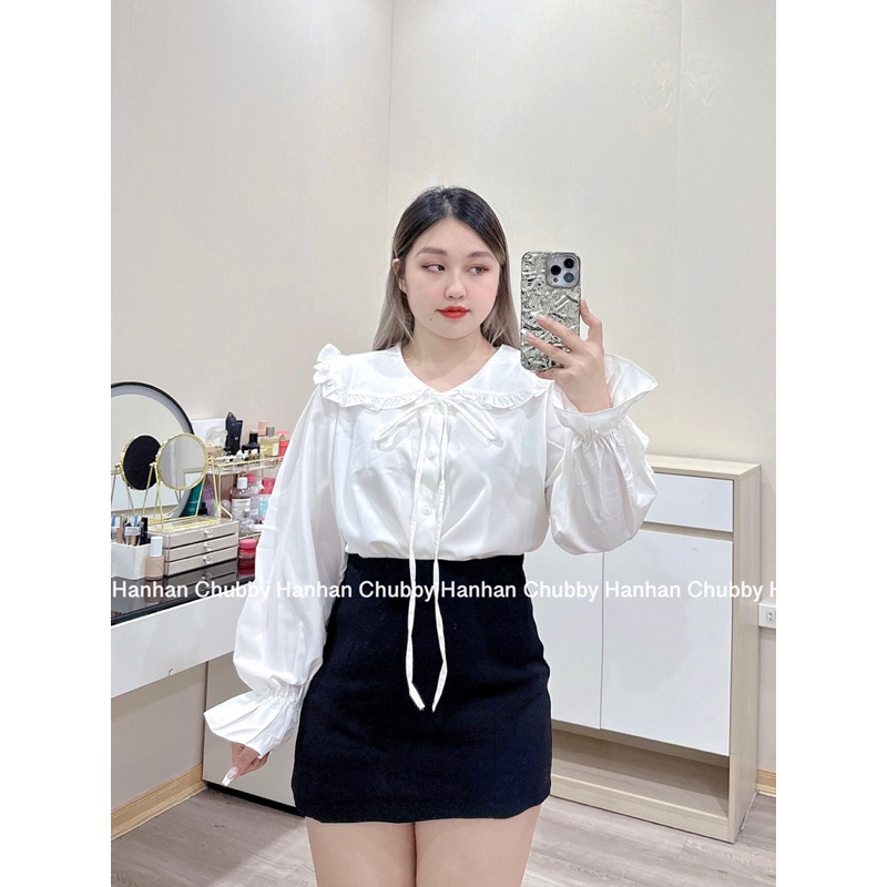Áo Sơ Mi Cổ Bèo Dài Tay Buộc Dây Phong Cách Baby Hottrend 2022 #110