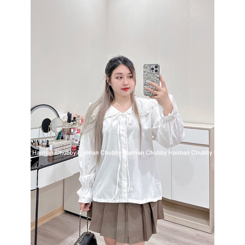 Áo Sơ Mi Cổ Bèo Dài Tay Buộc Dây Phong Cách Baby Hottrend 2022 #110