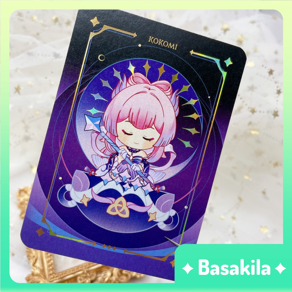 Card Bo Góc Ép Kim Không Nguyệt Chúc Phúc Genshin Impact