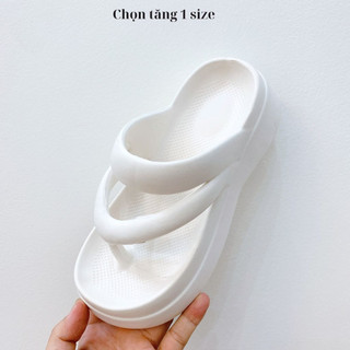 Dép tông xỏ ngón 2 quai chữ Y chất liệu EVA, Kẹp ngón đi biển đế độn 5cm Chọn tăng 1 size Giày Dép Đức Phúc