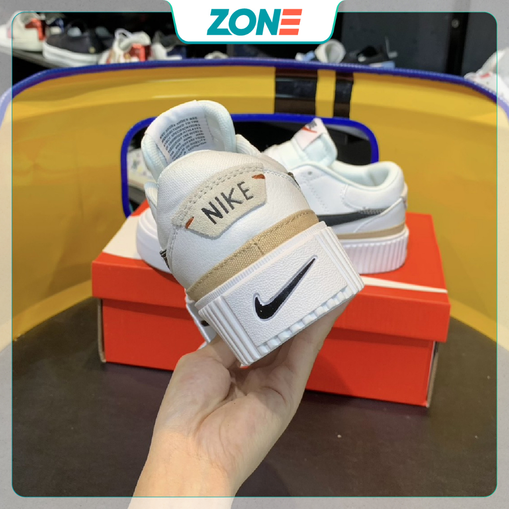 Giày Thể Thao _Nike Trắng Viền Vàng Giày Court Legacy Lift Black White