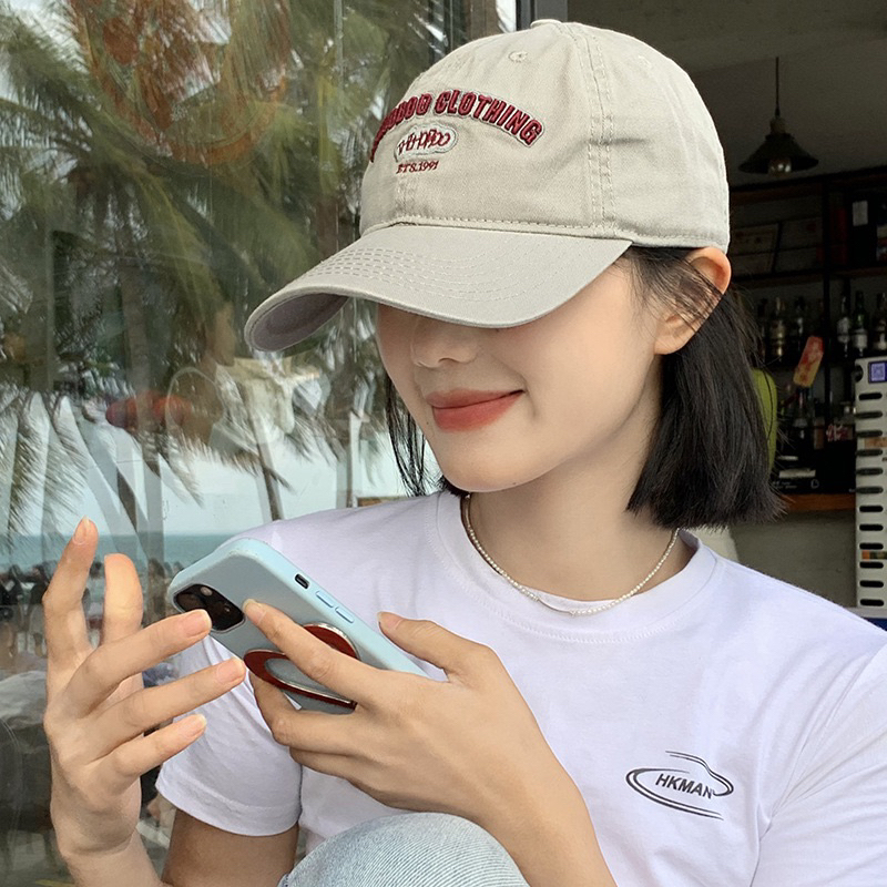 Mũ nón lưỡi trai vải kaki cotton thoáng mát thêu chữ THEHOBOO cá tính siêu HOT