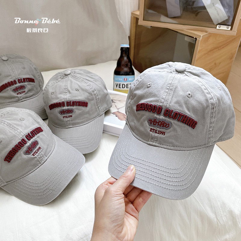 Mũ nón lưỡi trai vải kaki cotton thoáng mát thêu chữ THEHOBOO cá tính siêu HOT