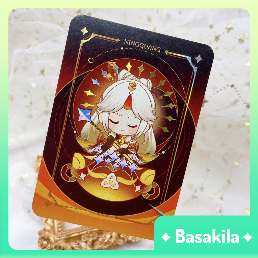Card Bo Góc Ép Kim Không Nguyệt Chúc Phúc Genshin Impact