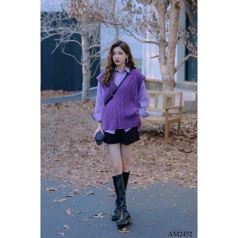 SET ÁO SƠ MI + GILE NỮ