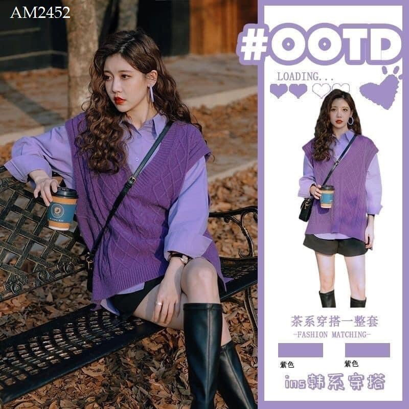 SET ÁO SƠ MI + GILE NỮ