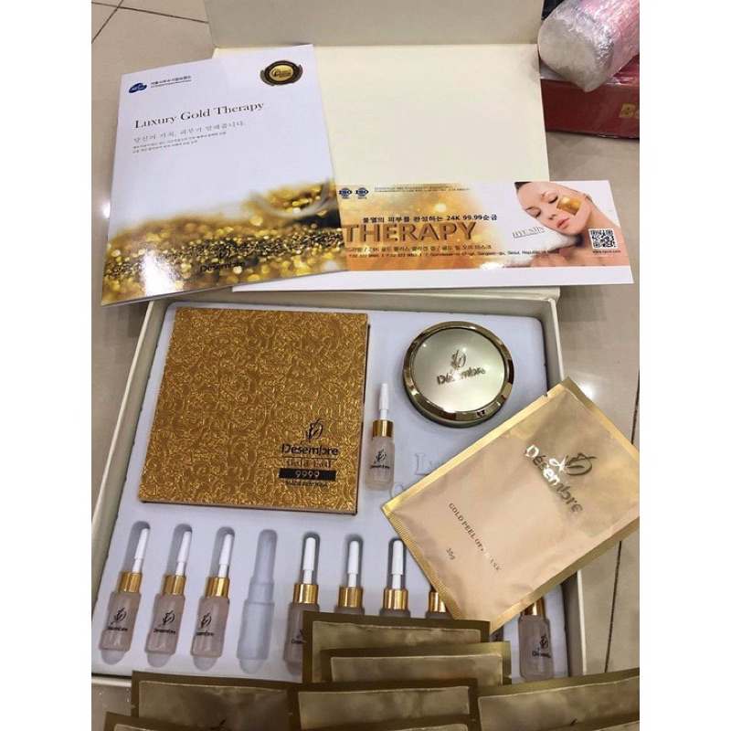 Bộ mặt nạ dát vàng DESEMBRE 24k Gold Facial Mask Therapy