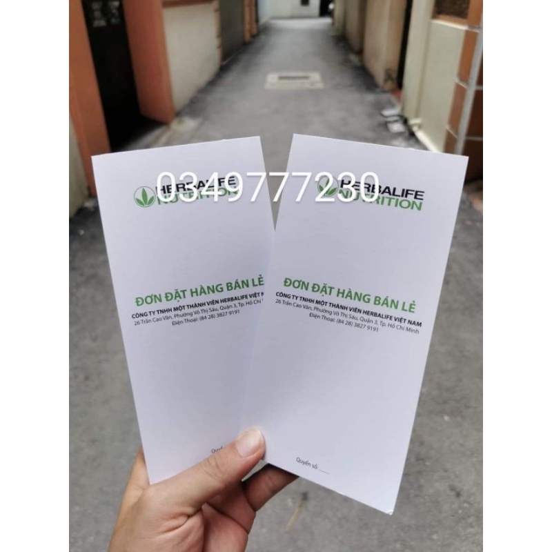 Phiếu ghi hoá đơn bán lẻ HBL 3 liên