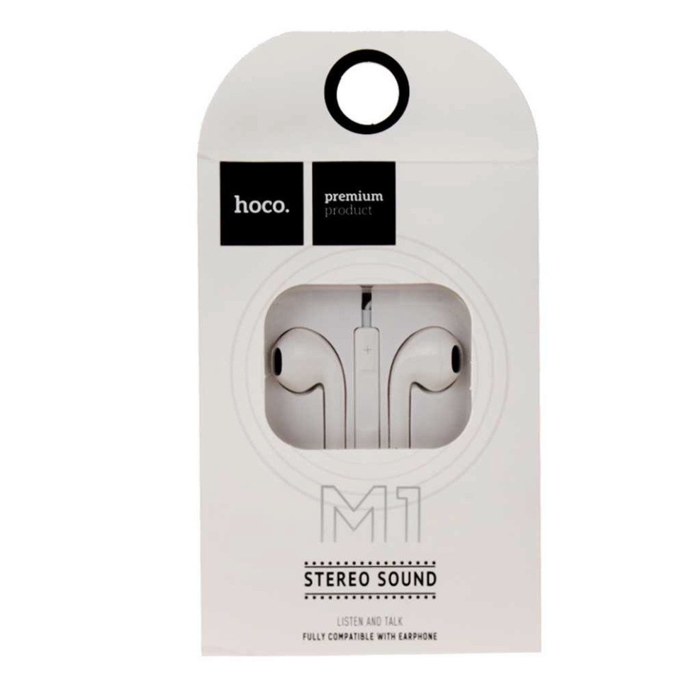 Tai Nghe Nhét Hô Cô M1 Sử Dụng Jack Chân Tròn 3.5mm, Âm Thanh Chất Lượng, Có Míc Đàm Thoại