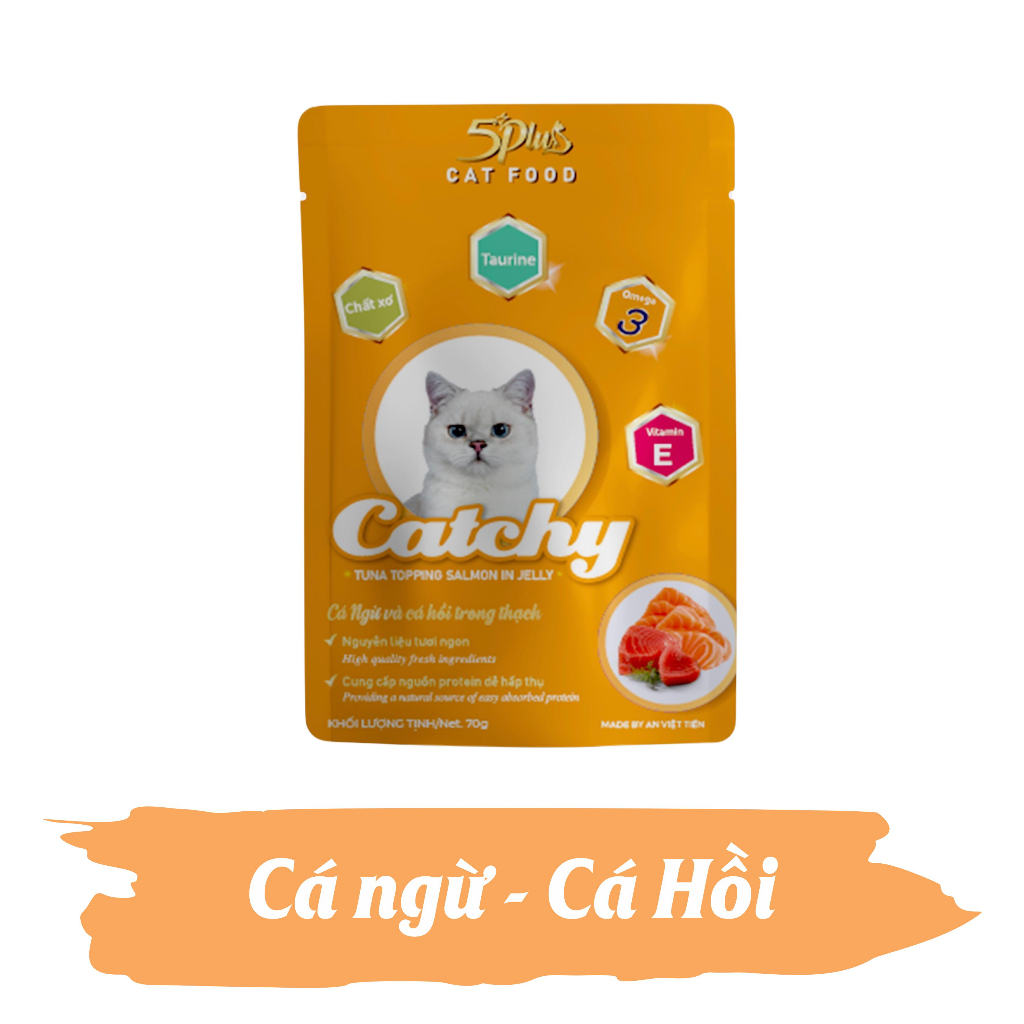 Thức ăn mèo Catchy gói 70gr