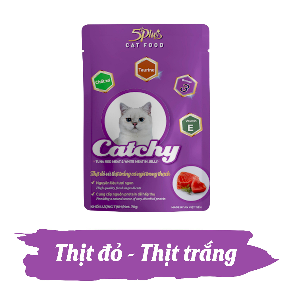 Thức ăn mèo Catchy gói 70gr