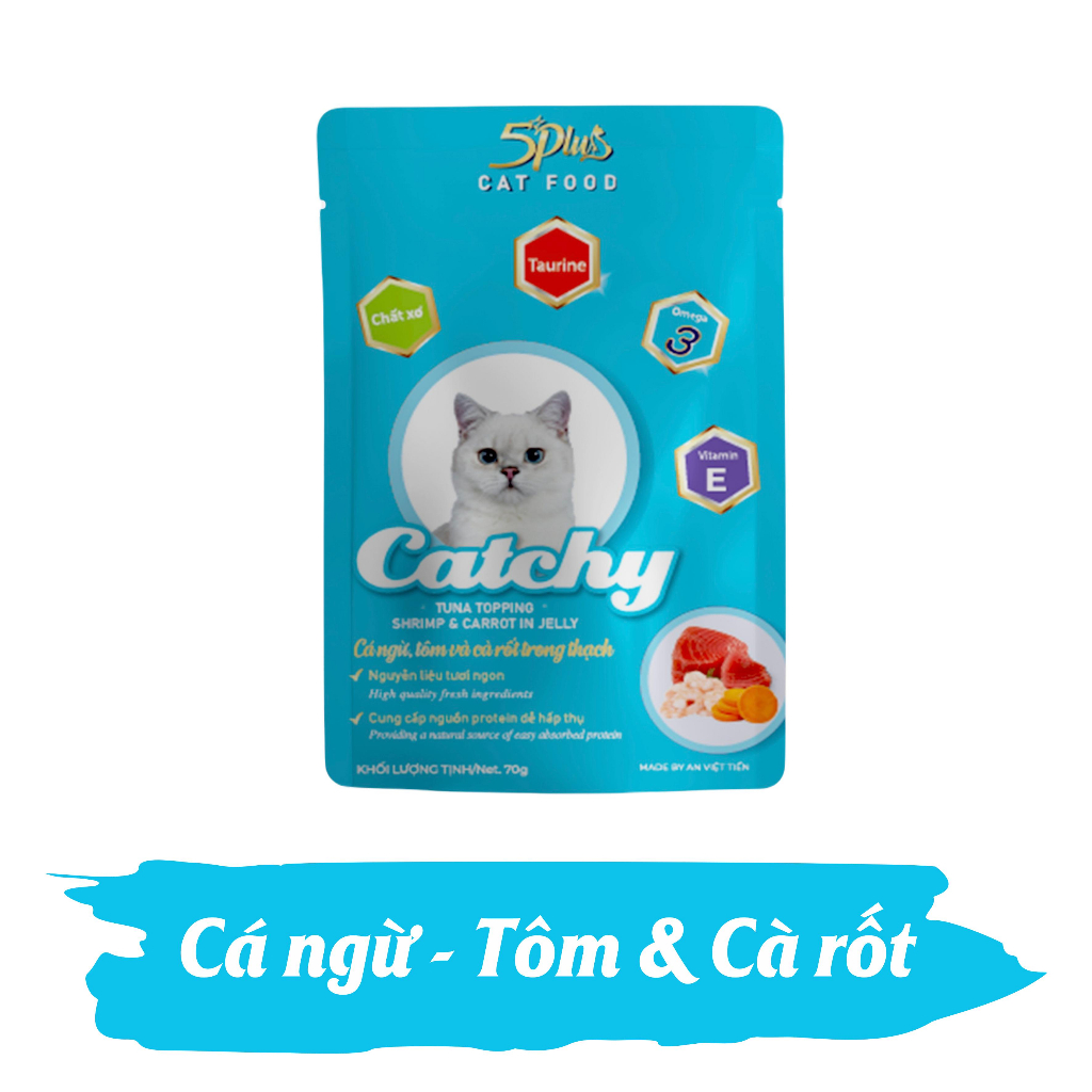 Thức ăn mèo Catchy gói 70gr