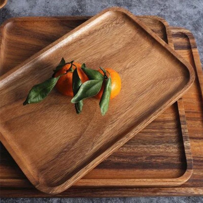 Khay gỗ hình chữ nhật dài 30, rộng 20, dày 2cm