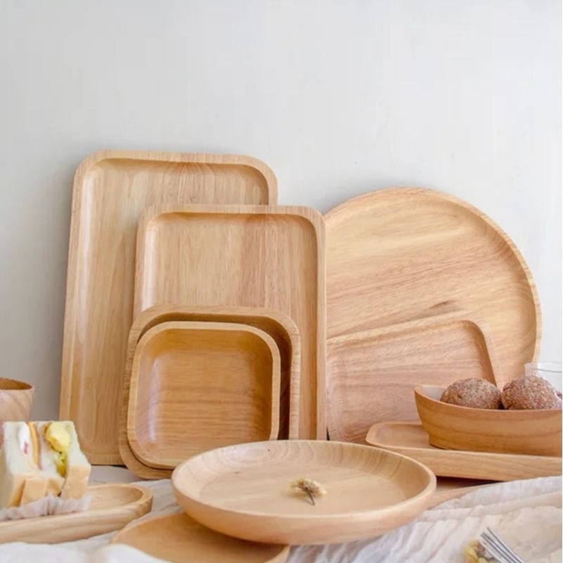 Khay gỗ chữ nhật dài 25cm ,rộng 17cm, dày 2cm