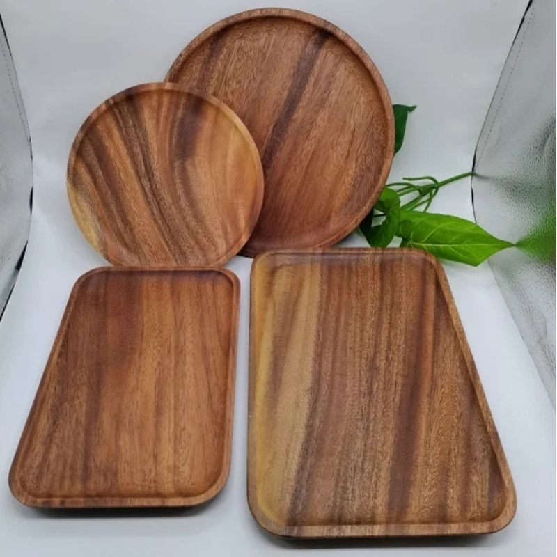 Khay gỗ chữ nhật dài 25cm ,rộng 17cm, dày 2cm