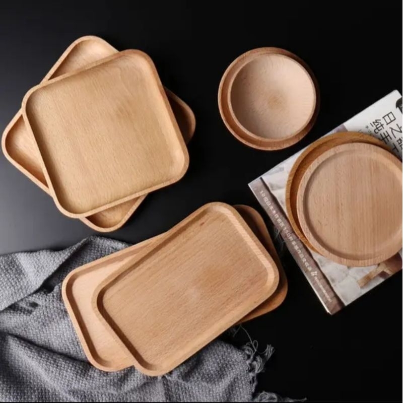Khay gỗ hình chữ nhật dài 30, rộng 20, dày 2cm