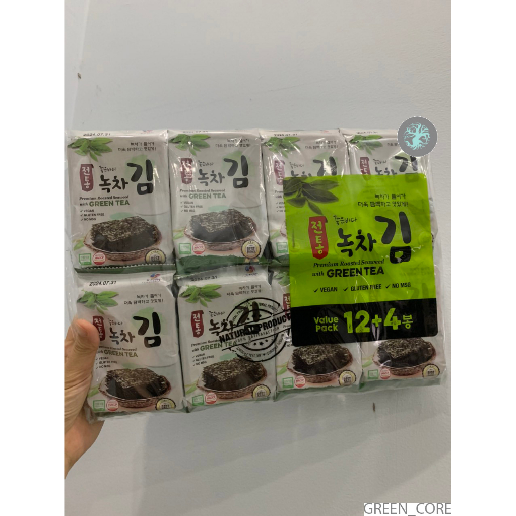Rong biển ăn liền Hàn Quốc- Gói 4G- Vị Trà Xanh