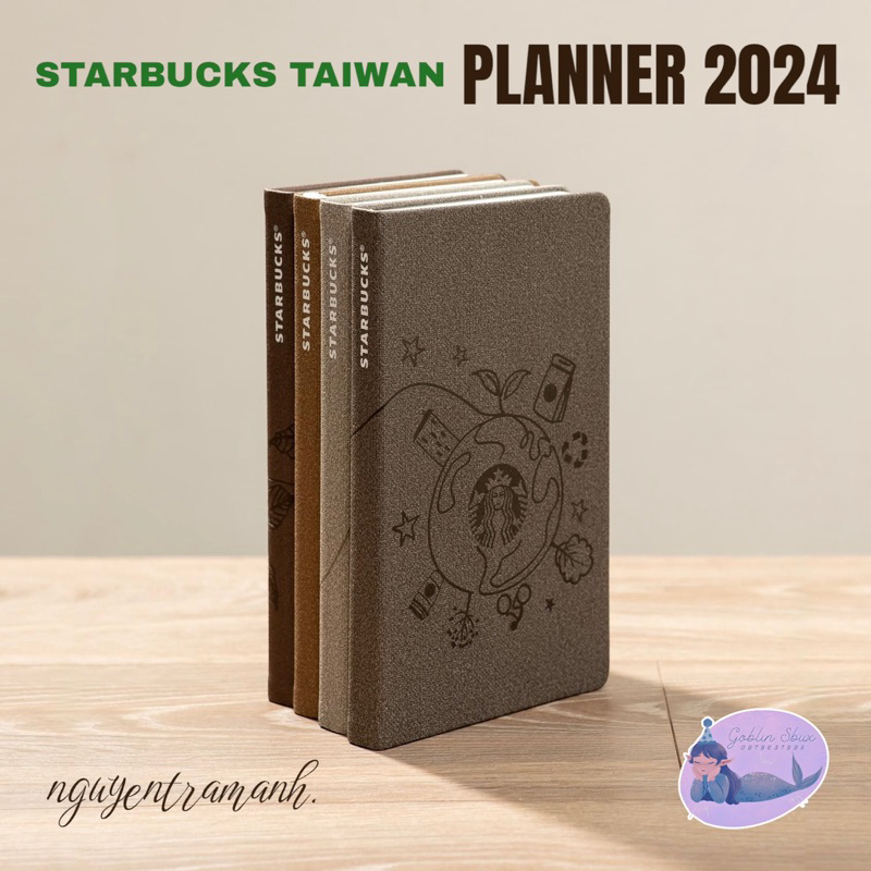 STARBUCKS TAIWAN SỔ KẾ HOẠCH PLANNER 2024 TẶNG TÚI TOTE CHÍNH HÃNG