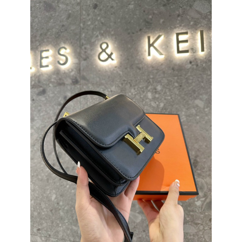 Túi khoá H size 20 da gạo-ảnh chụp thât