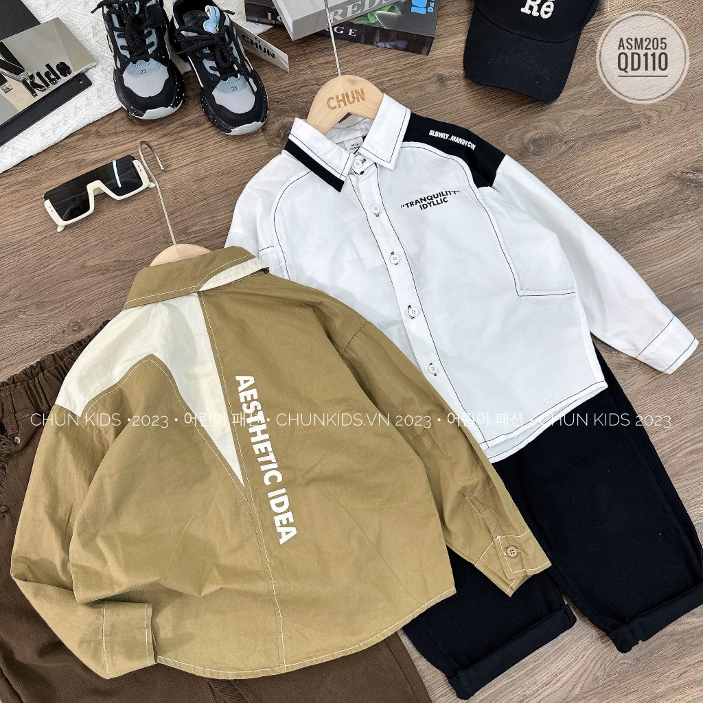 ASM205 - ÁO SOMI viền cổ 1 bên đáp vai bên còn lại TRANQUILITY IDYLLIC - 7034- CHO BÉ