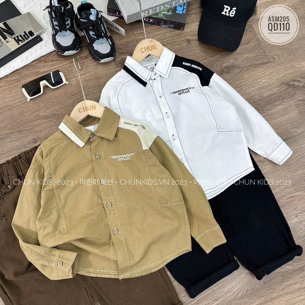 ASM205 - ÁO SOMI viền cổ 1 bên đáp vai bên còn lại TRANQUILITY IDYLLIC - 7034- CHO BÉ