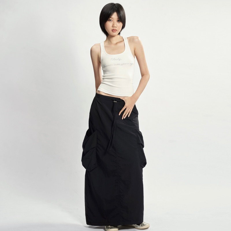 CHÂN VÁY DÀI CARGO LONG SKIRT POWROFFICIAL