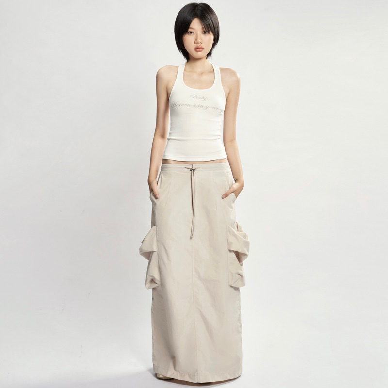 CHÂN VÁY DÀI CARGO LONG SKIRT POWROFFICIAL