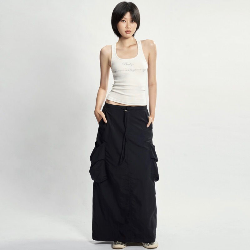 CHÂN VÁY DÀI CARGO LONG SKIRT POWROFFICIAL