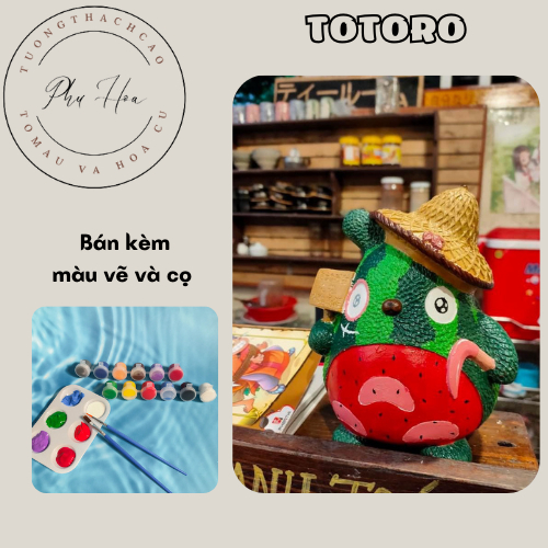 Tượng Tô Màu Thạch Cao Totoro