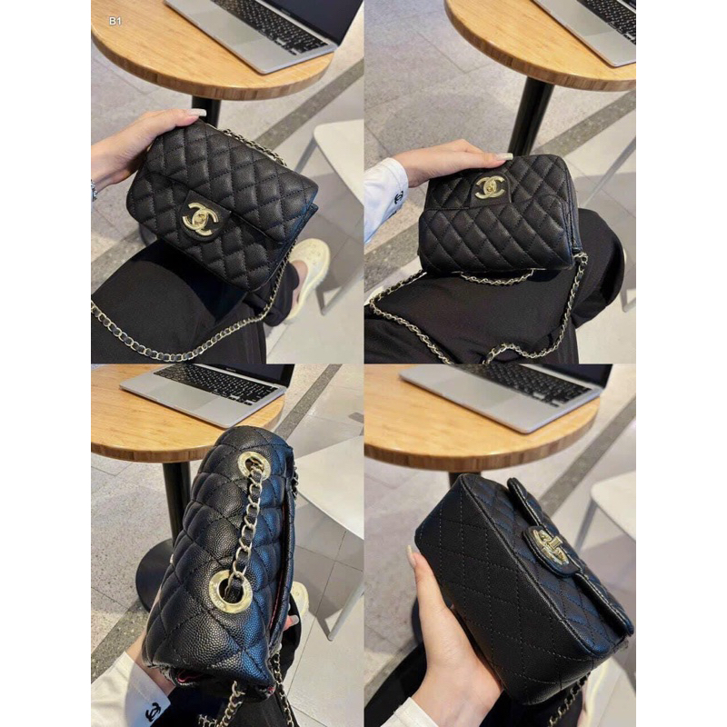 Túi đeo chéo da hạt size 18