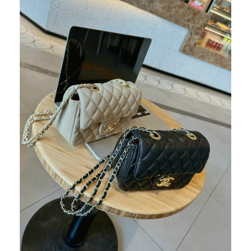 Túi đeo chéo da hạt size 18