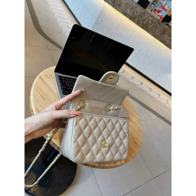 Túi đeo chéo da hạt size 18