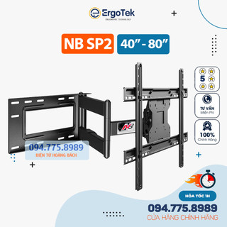 Giá treo tivi xoay vuông góc với tường NB SP2 40 - 80 inch - Khung Treo Tivi Góc Xoay 90 Độ North Bayou SP2