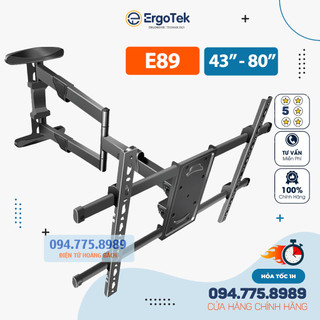 Giá Treo Tivi Xoay Vuông Góc 90 Độ ErgoTek E89 - Giá Treo Tivi Đa Năng 43 - 80 Inch [ Xoay Rộng Hơn NB SP2 ]