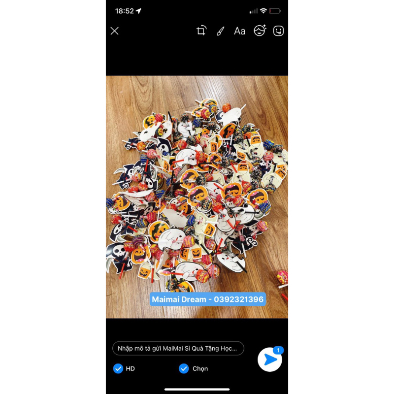 Set 60 giấy cắm kẹo Halloween, cute, Trung thu, Noel và Tết