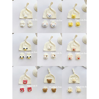 Set mũ tất cho bé 0-12m chất cotton mềm đẹp