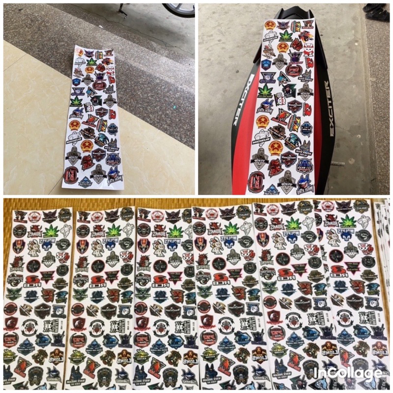 Tem 43 Chi Tiết Nhỏ,Tem Thương Hiệu Chế Clup,Tem Ido Trang Trí Xe Cực Chất.